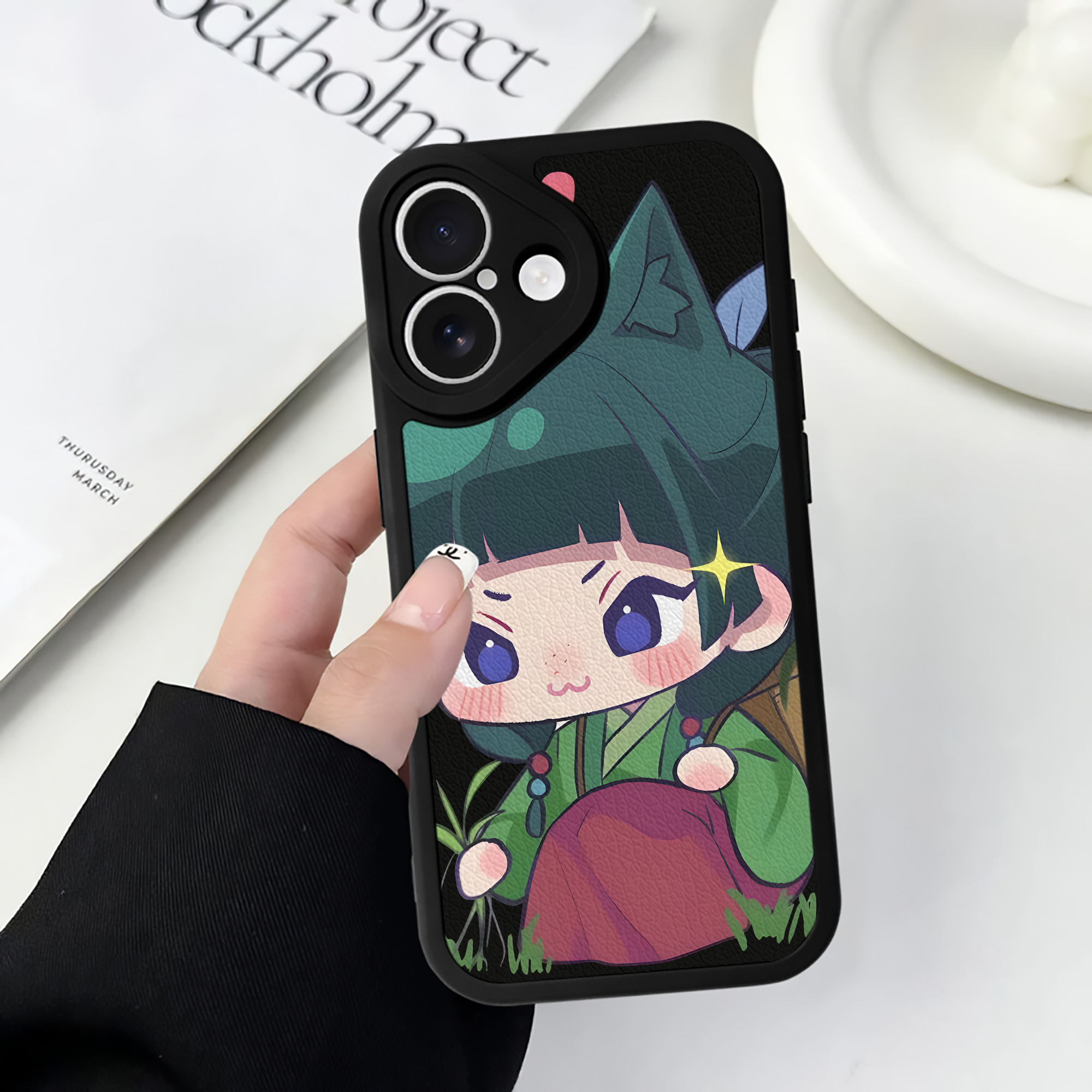 （画像用） 薬屋のひとりごと The Apothecary Diaries 【iPhone 16シリーズ対応】シリコンスマホケース（レザー調） 材質：シリコン